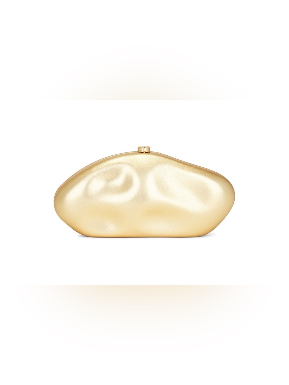 Cult Gaia THE CALDERA CLUTCH in Matte Brass Brand New in Box